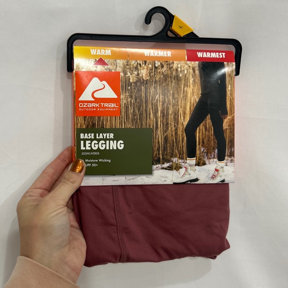 Ozark Trail Womens Base Layer Legging Wild Ginger Size L 12-14 Moisture Wicking